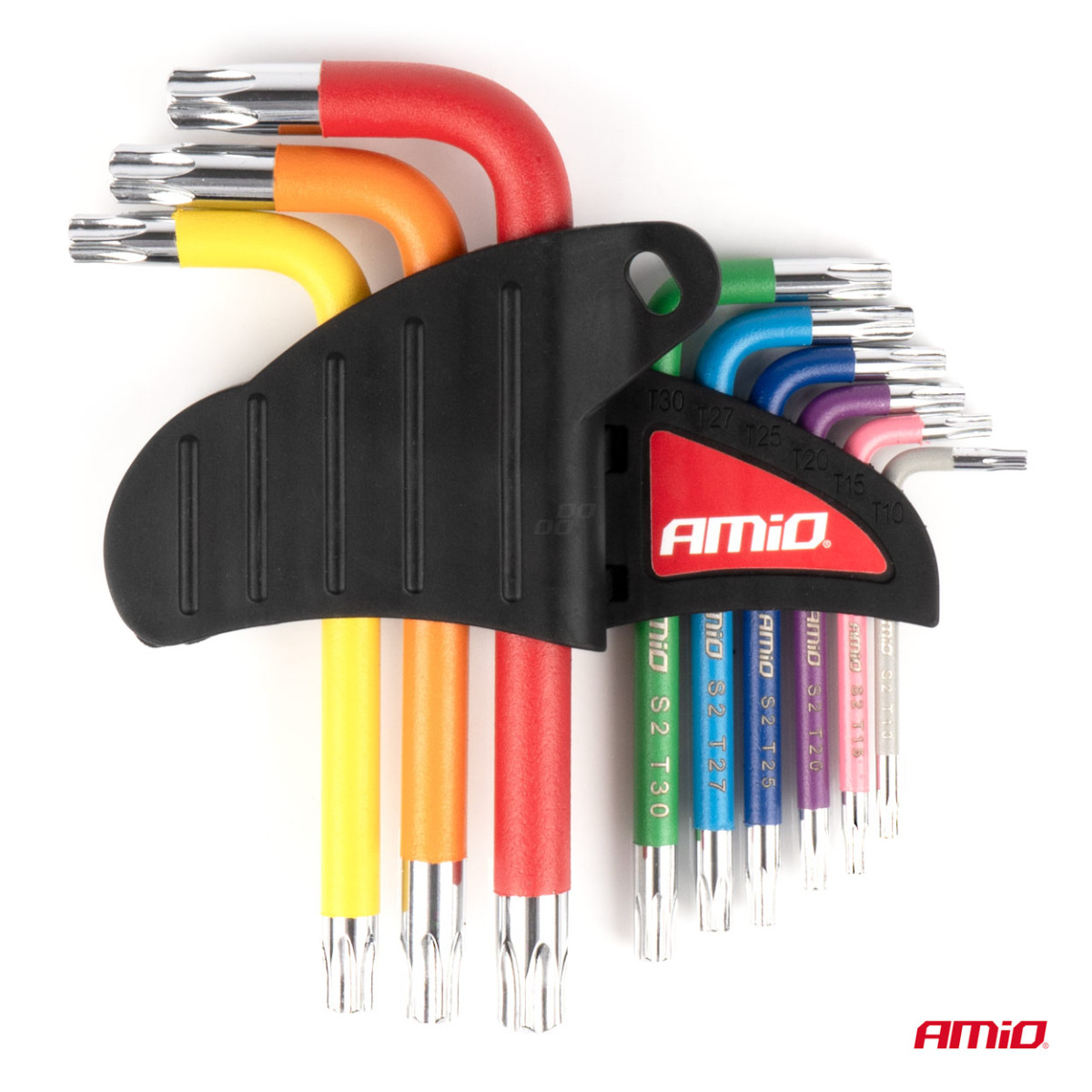Trumpi TORX raktai, 9 vnt., S2 AMIO-04300