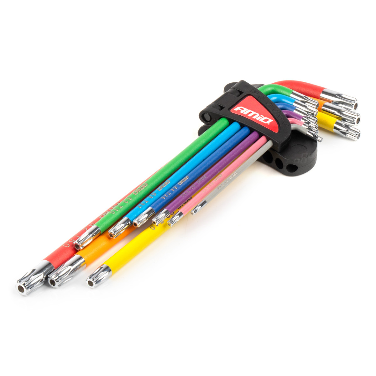 TORX raktai (žvaigždiniai), itin ilgi, 9 vnt., S2 plienas, AMIO-04301