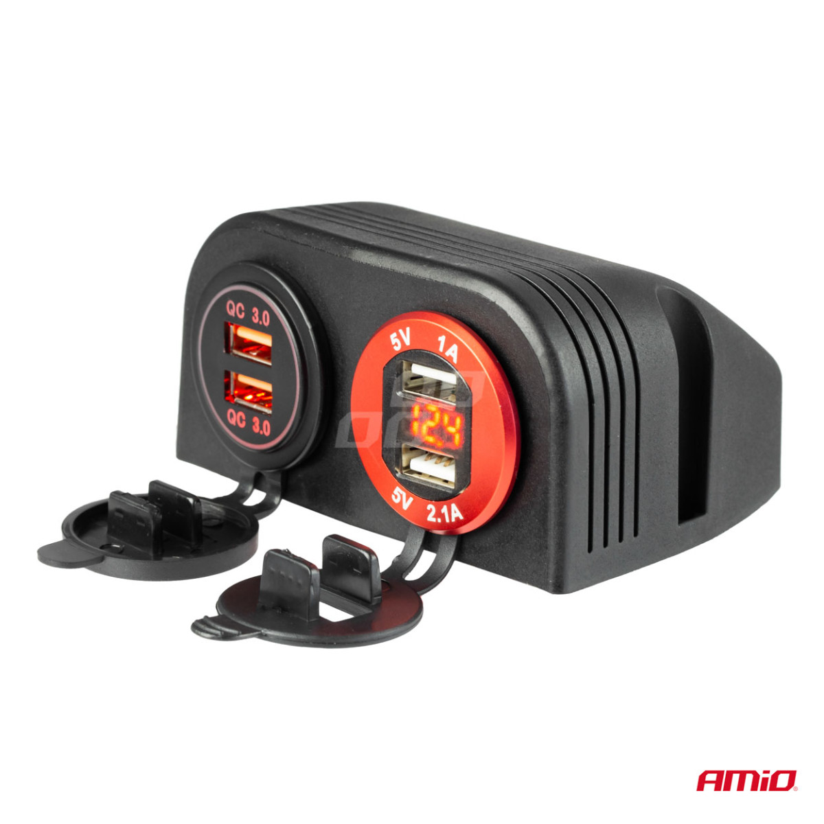 Dviejų angų išorinė USB panelės dėžutė MOD-16 AMiO-02866