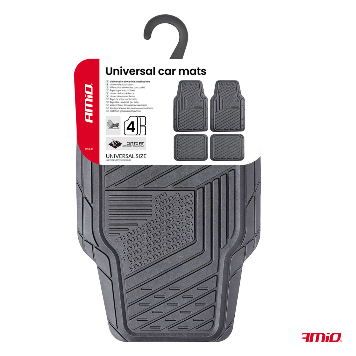Universalūs automobilio kilimėliai CM-05, 70.5x49 cm / 35x45.5 cm, AMIO-05016