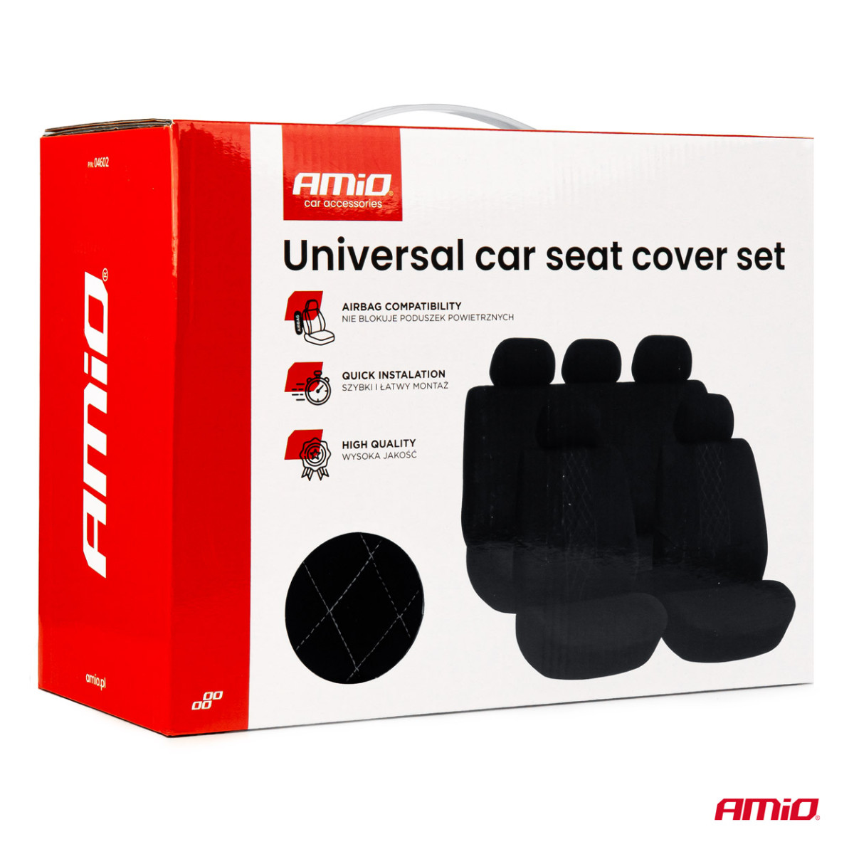 Universalūs sėdynių užvalkalai SC-02 - juoda / pilka