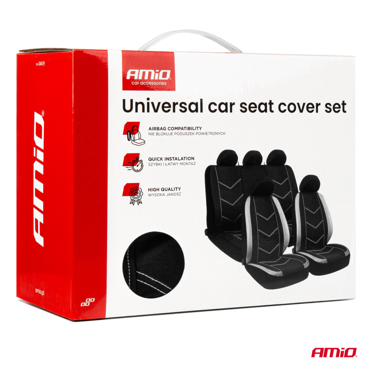 Universalūs sėdynių užvalkalai SC-19 - juoda / pilka