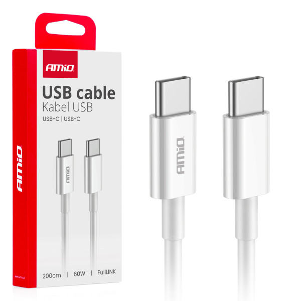 USB-C – USB-C kabelis 60W 200cm FullLINK AMIO-03897