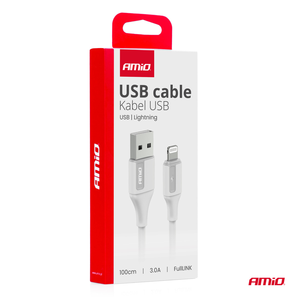 USB-A į Lightning kabelis iPhone 3A 100 cm FullLINK AMIO-03919
