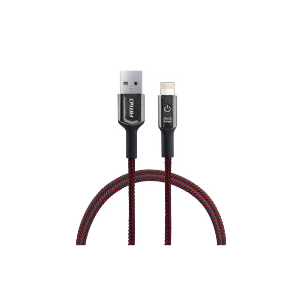 USB – Lightning kabelis iPhone su LED indikatoriumi 100 cm UC-10 AMIO-02527