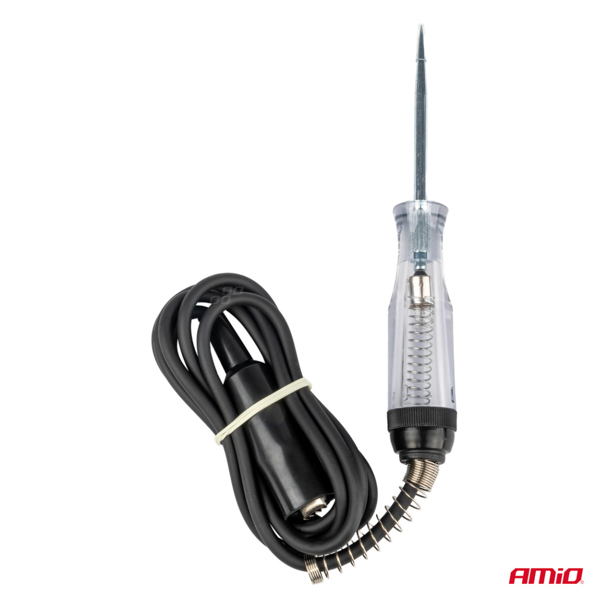 Automobilinis įtampos testeris 6–24V su „krokodilo“ gnybtu, AMIO-04273