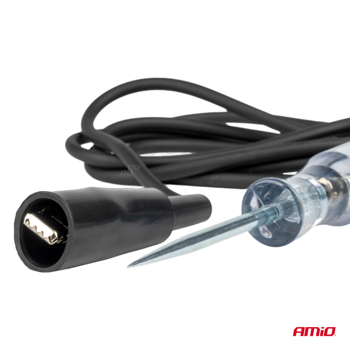 Automobilinis įtampos testeris 6–24V su „krokodilo“ gnybtu, AMIO-04273