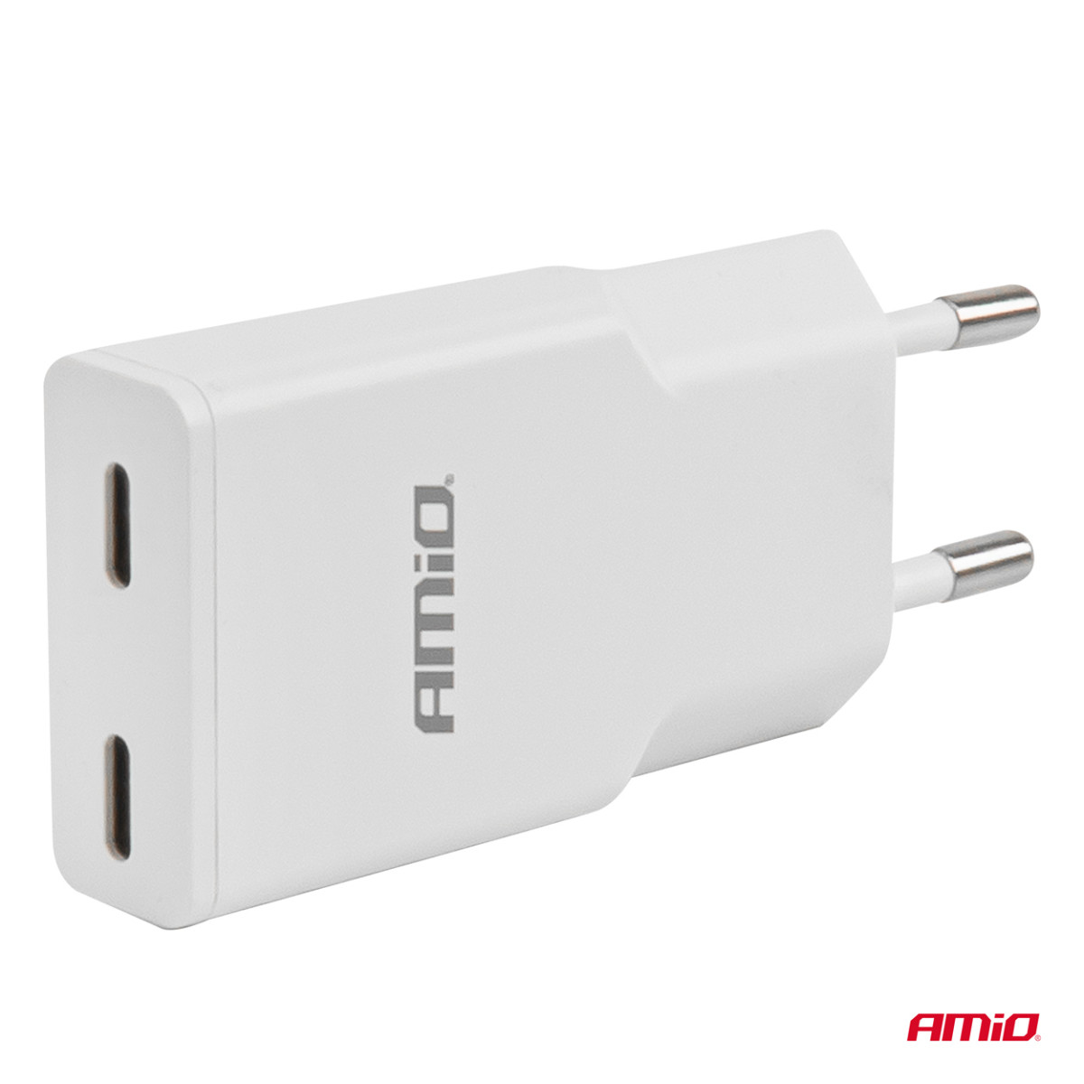 Tinklo įkroviklis 230V 30W GaN 2x USB-C AMIO-04839