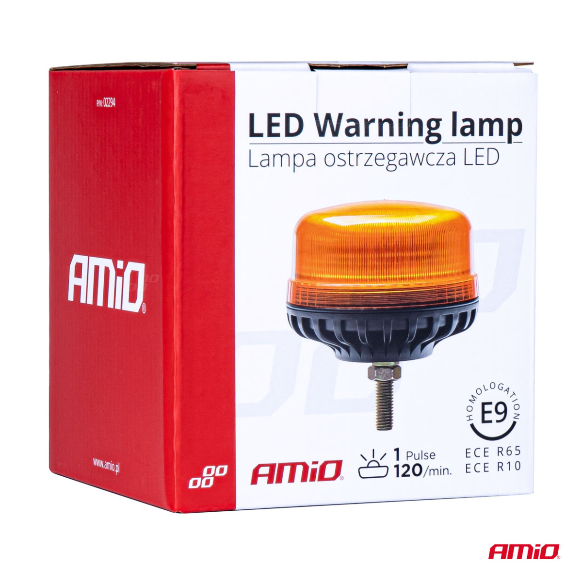 LED įspėjamoji lempa 36 LED R65 R10 12V 24V W03sb AMIO-02294