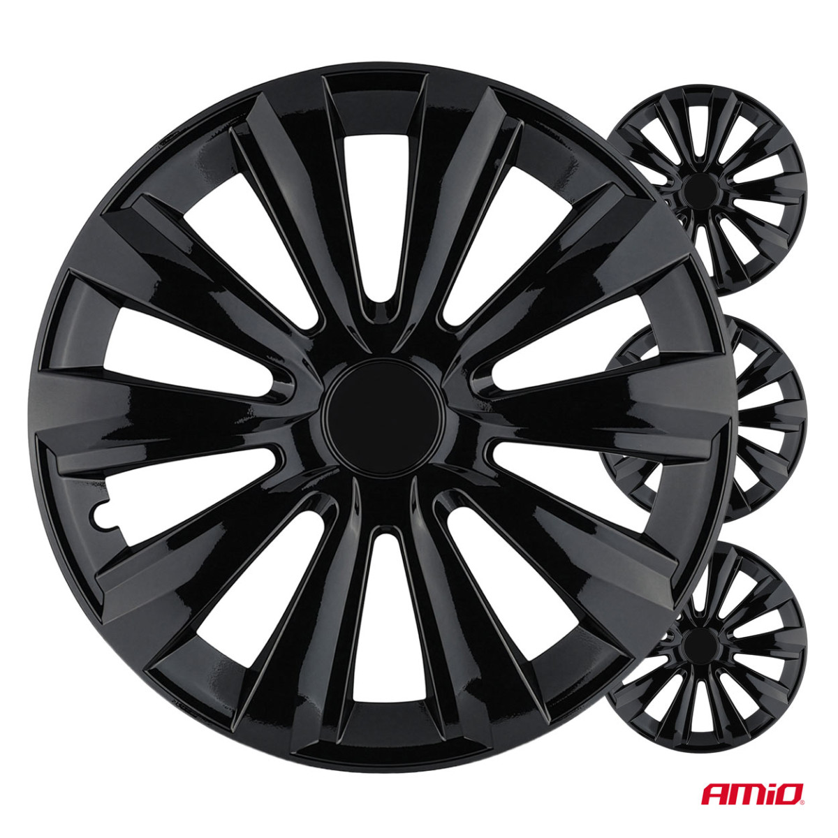 Ratų gaubtai 4 vnt. DELTA BLACK 16"