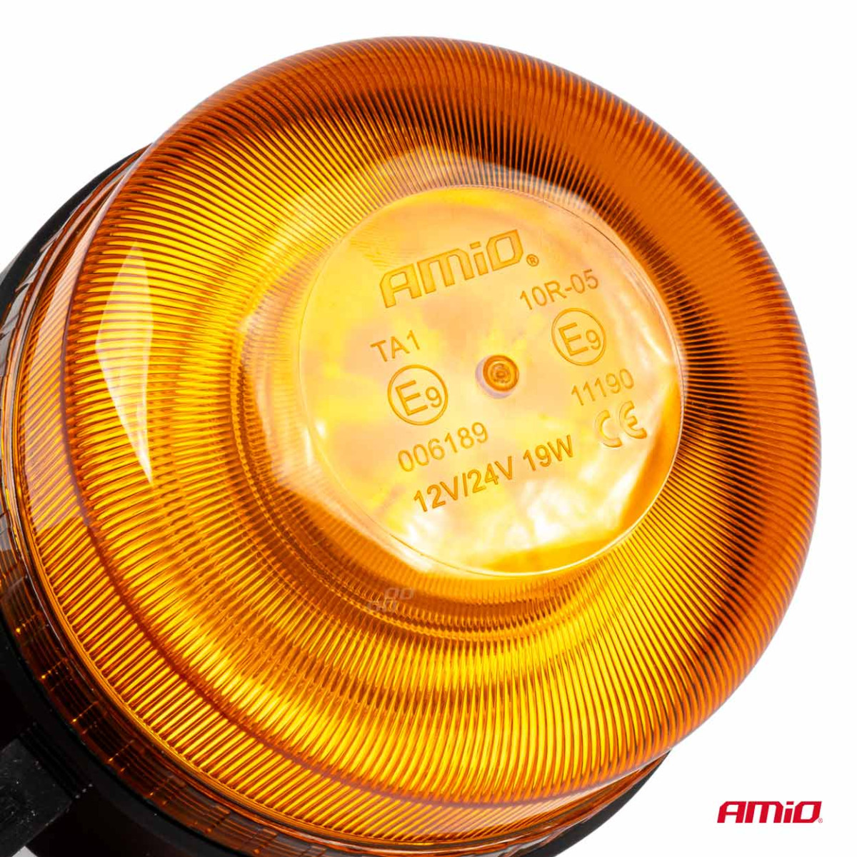 Belaidė LED įspėjamoji lempa R65 R10 12V 24V AMIO-03931