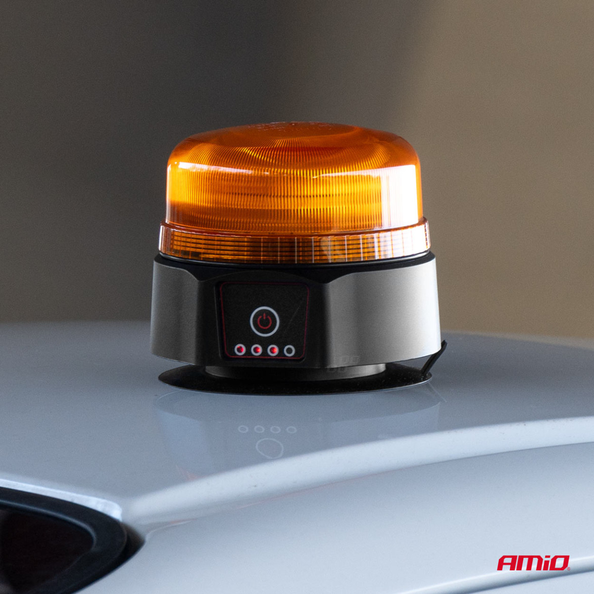 Belaidė LED įspėjamoji lempa su nuotoliniu valdymu R65 R10 12/24V AMIO-03932