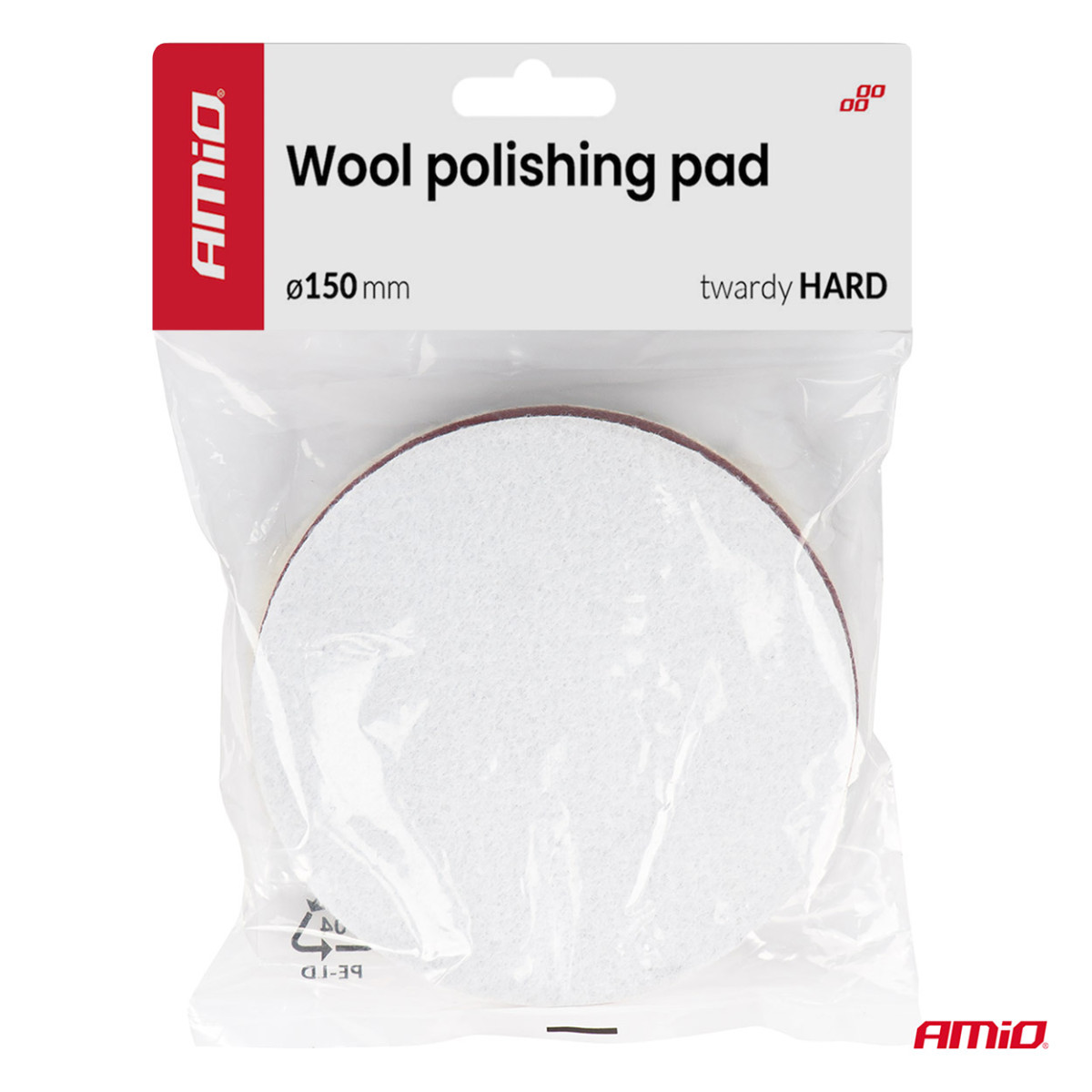 Vilnonis poliravimo diskas, kietas, 150 mm ADET-36 AMIO-04884