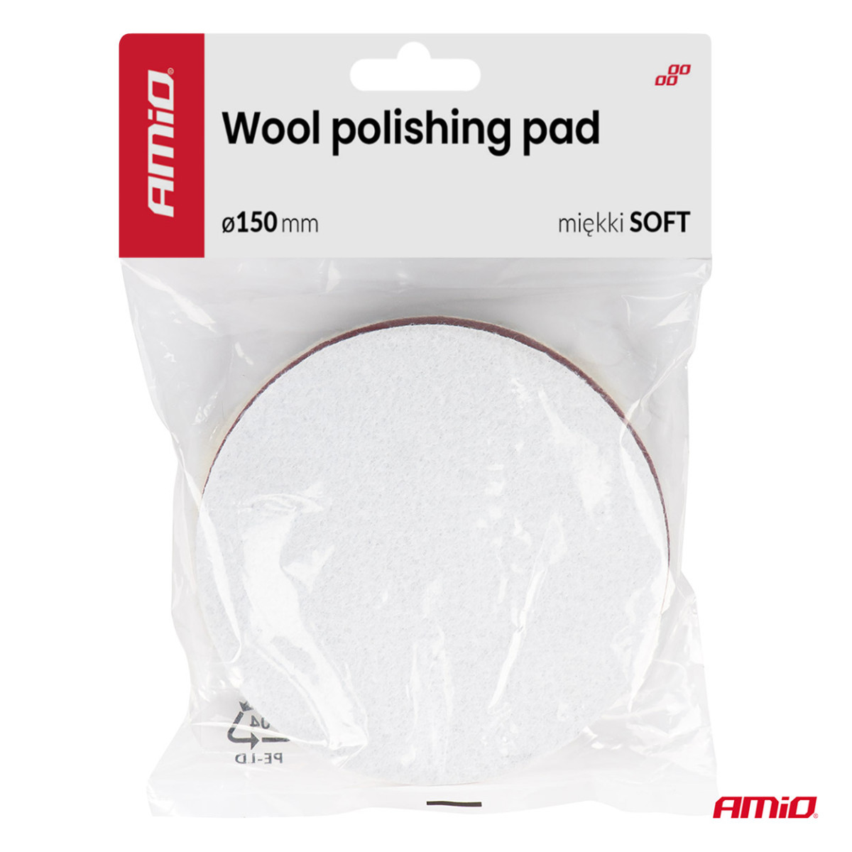 Vilnonis poliravimo diskas, minkštas, 150 mm ADET-34 AMIO-04882