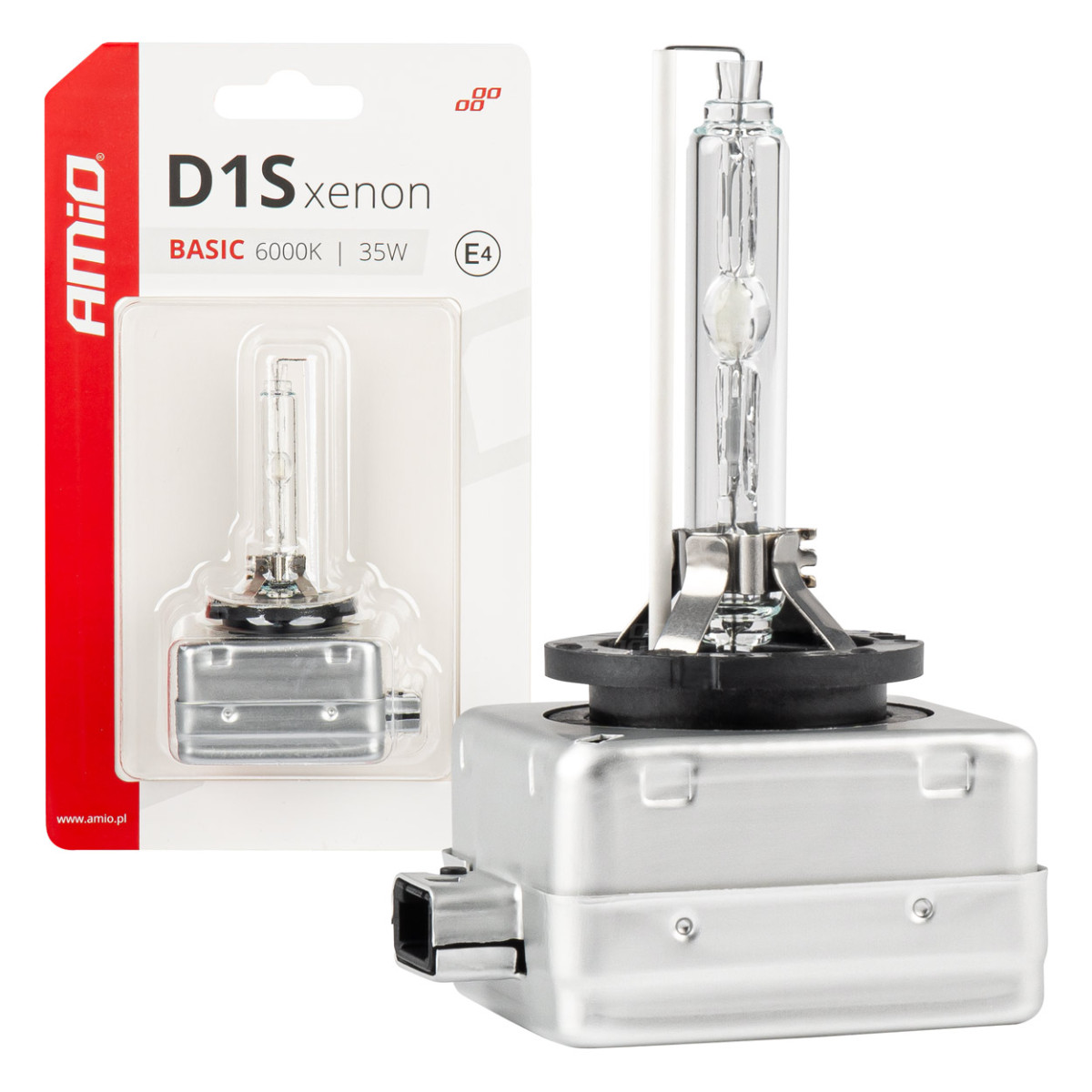 Ksenono lemputė D1S 35W 6000K AMiO BASIC blister AMIO-03864