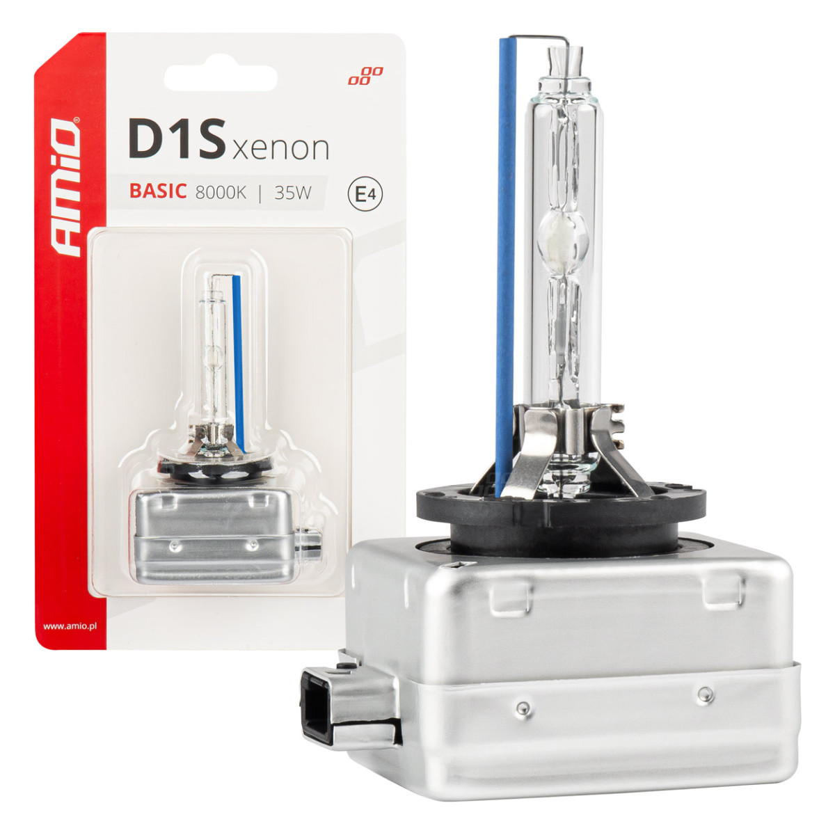 Ksenono lemputė D1S 35W 8000K AMiO BASIC blister AMIO-03865