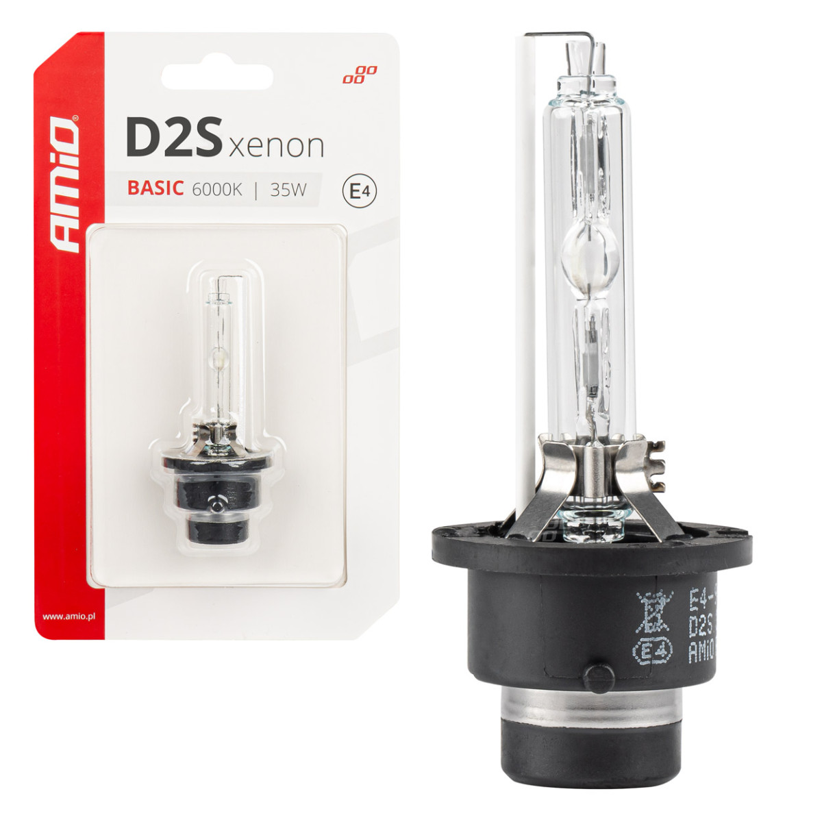 Ksenono lemputė D2S 35W 6000K AMiO BASIC blister AMIO-03861