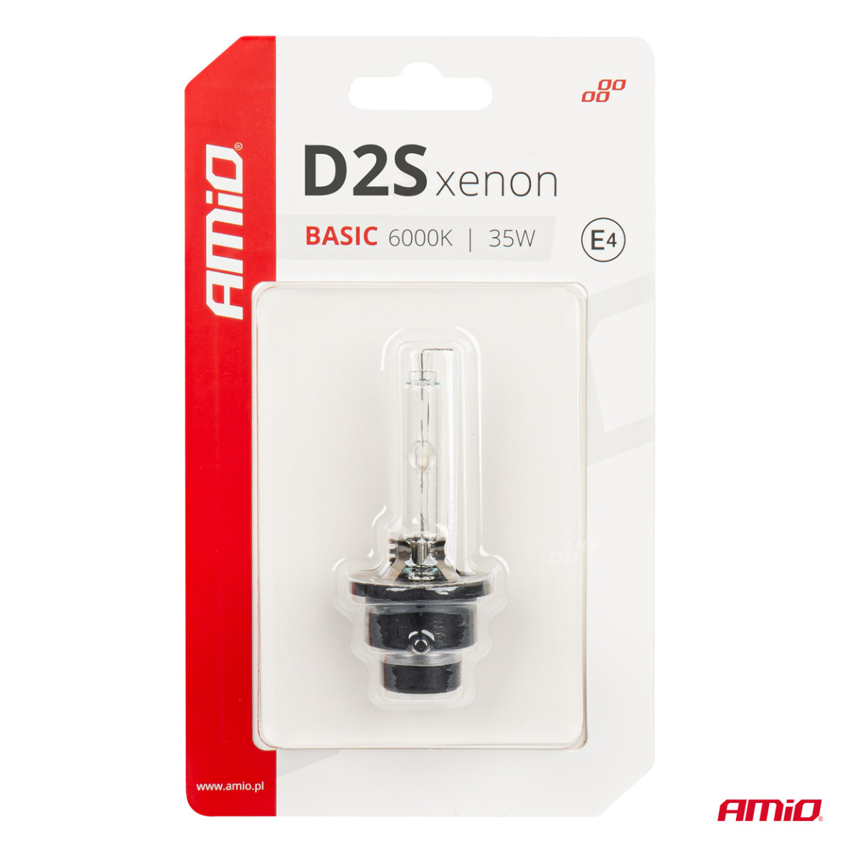 Ksenono lemputė D2S 35W 6000K AMiO BASIC blister AMIO-03861