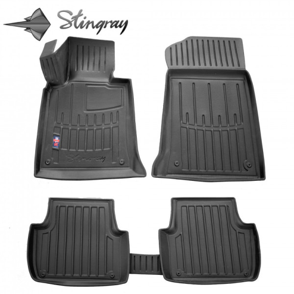 Guminiai 3D kilimėliai BMW 3 E46 1998–2006, 5 pc. / juoda / 5027125 / paaukštintais kraštais