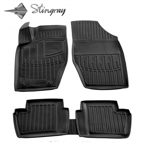 Guminiai 3D kilimėliai CITROEN C4 L 2004-2010m., 5 pc. / juoda / 5016155 / paaukštintais kraštais