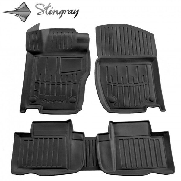 Guminiai 3D kilimėliai MERCEDES BENZ X164 GL 2006-2012m., 5 pc. / juoda / 5012115 / paaukštintais kraštais