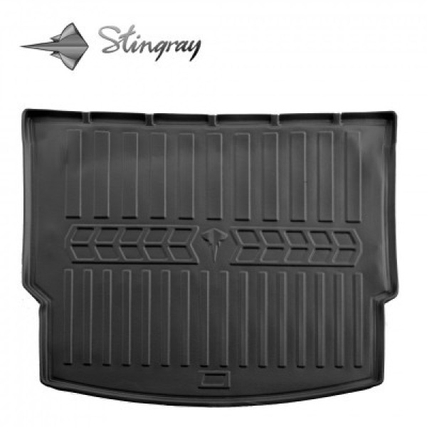 Guminis bagažinės 3D kilimėlis NISSAN Rogue T33 nuo 2021m. (5 seats/upper trunk) / 6014171 / paaukštintais kraštais
