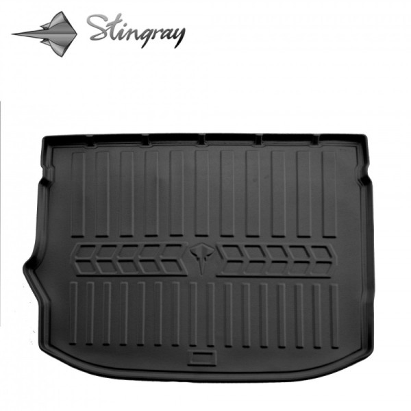 Guminis bagažinės 3D kilimėlis SKODA Fabia IV nuo 2021m. (hatchback, lower trunk) / 6020211 / paaukštintais kraštais