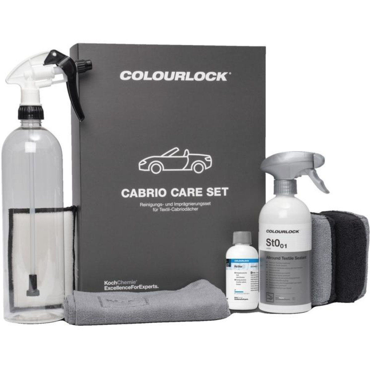 KOCH CHEMIE COLOURLOCK Cabrio Care Set, tekstilinio kabrioleto stogo priežiūros rinkinys