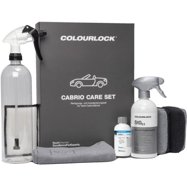 KOCH CHEMIE COLOURLOCK Cabrio Care Set, tekstilinio kabrioleto stogo priežiūros rinkinys KOCH CHEMIE COLOURLOCK Cabrio Care Set, tekstilinio kabrioleto stogo priežiūros rinkinys