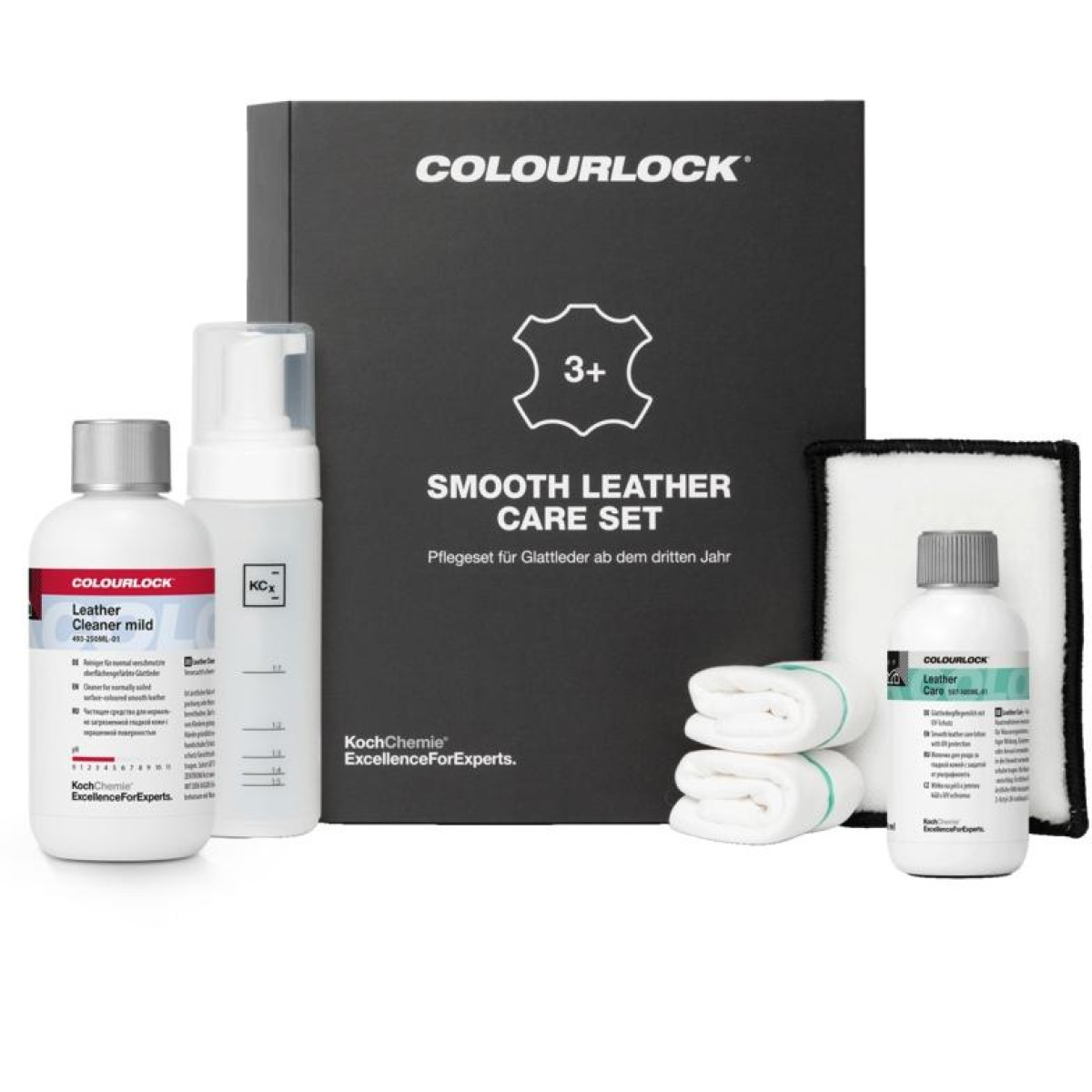 KOCH CHEMIE Colourlock Smooth Leather Care Set, lygios odos priežiūros rinkinys