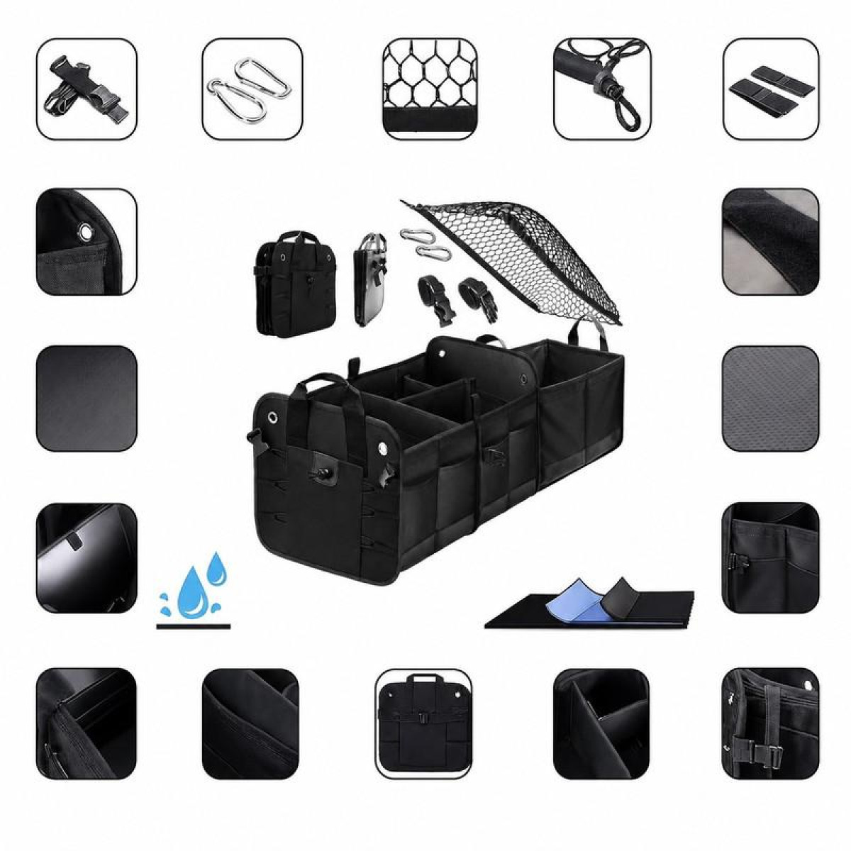 Sulankstoma automobilio bagažinės daiktadėžė 1 Plus EVAtech 60×37×32 cm