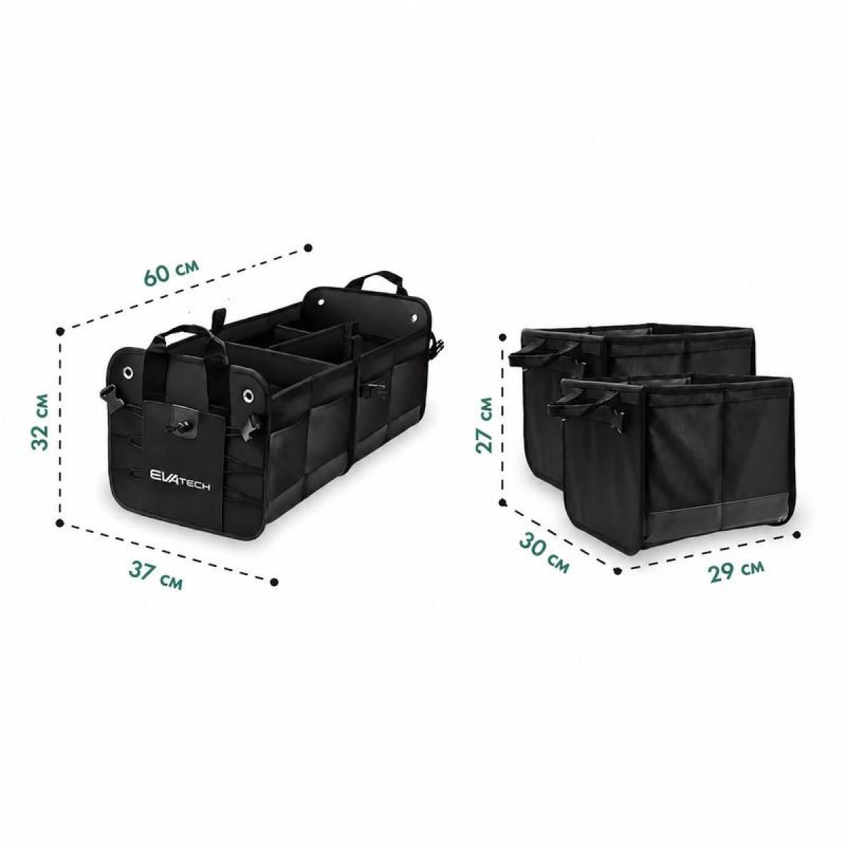 Sulankstoma automobilio bagažinės daiktadėžė 2 Plus EVAtech 60×37×32 cm